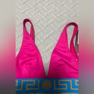 Versace Pink and Blue bikini top